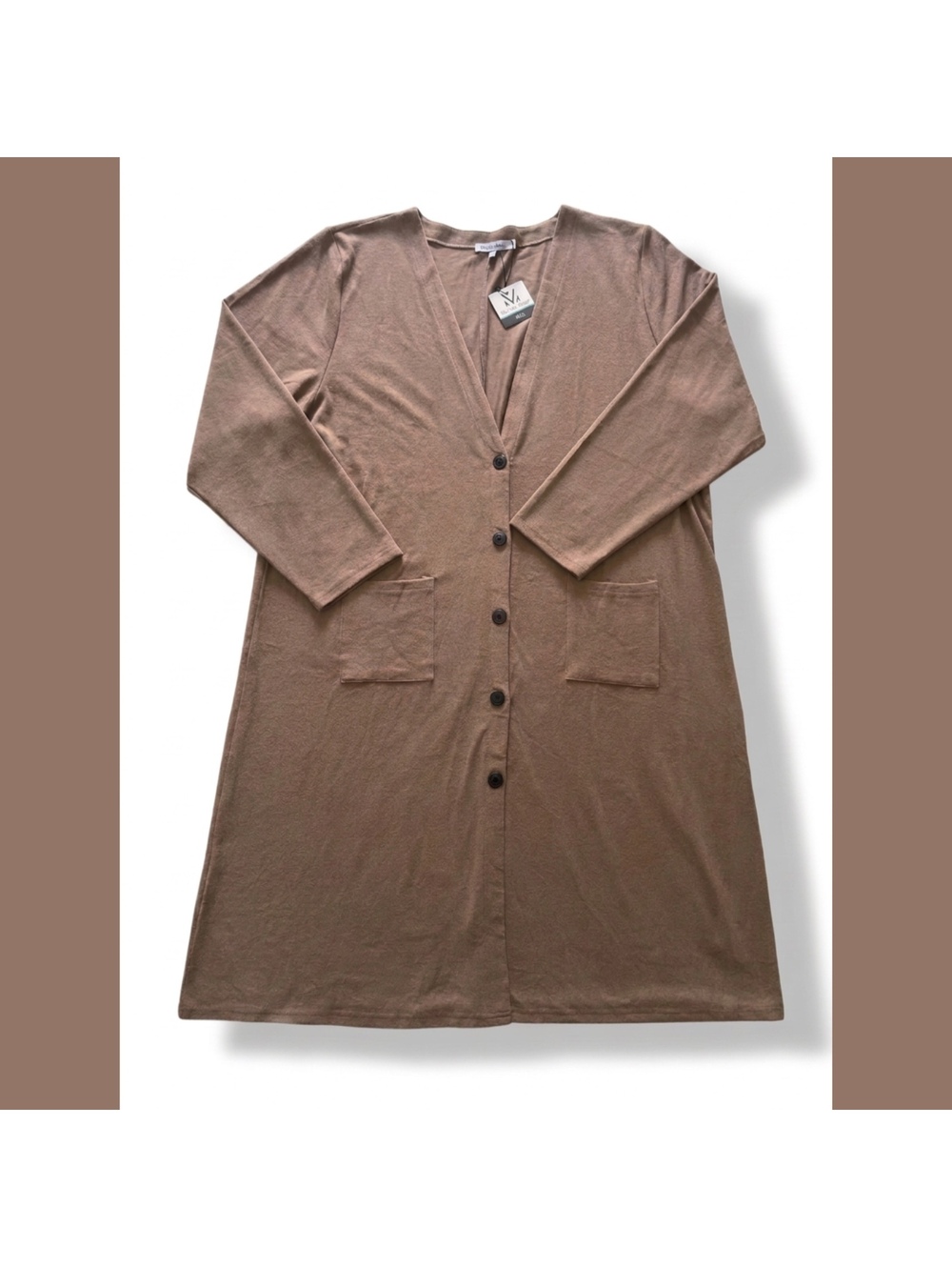 Michelle Mae Women's Size 4XL Long Button Front Cardigan